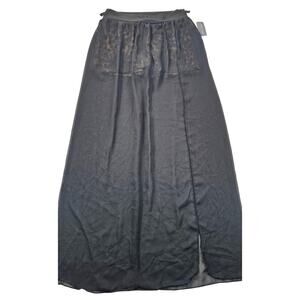 NWT wet seal XS leapird spandex shorts with velour maxi skirt overlay y2k sexy